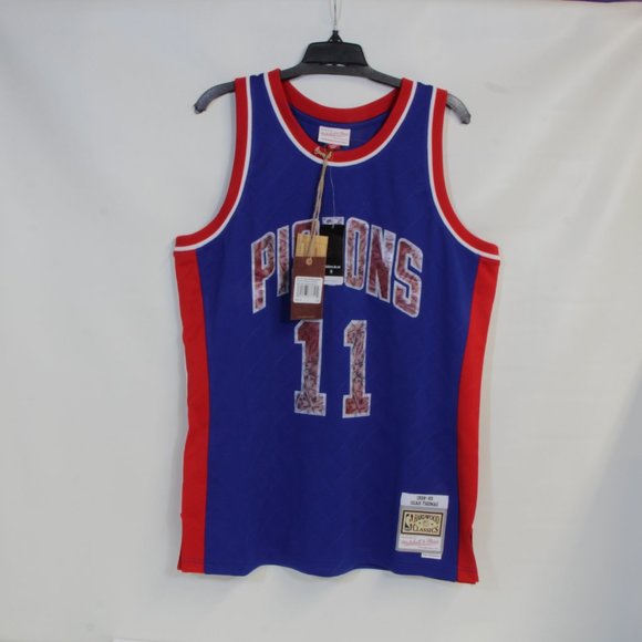 Isaiah Thomas Mens' Detroit Pistons NBA 75th Anniversary Mitchell & Ness Jersey - Picture 2 of 9